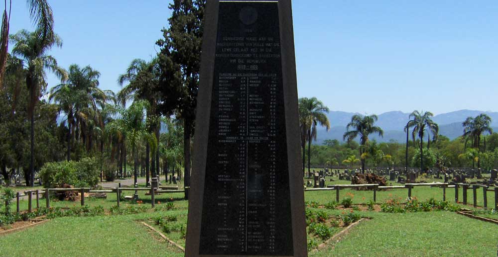 Boer war monument stone barberton